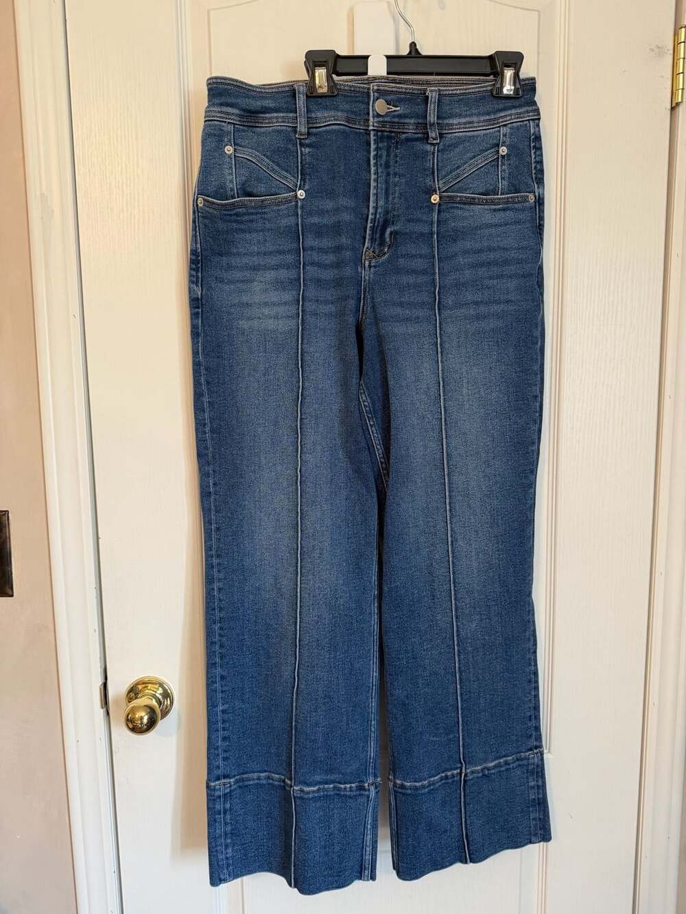 Dear John Denim Holly High Rise Wide Leg Jeans with Seam Details Size 30